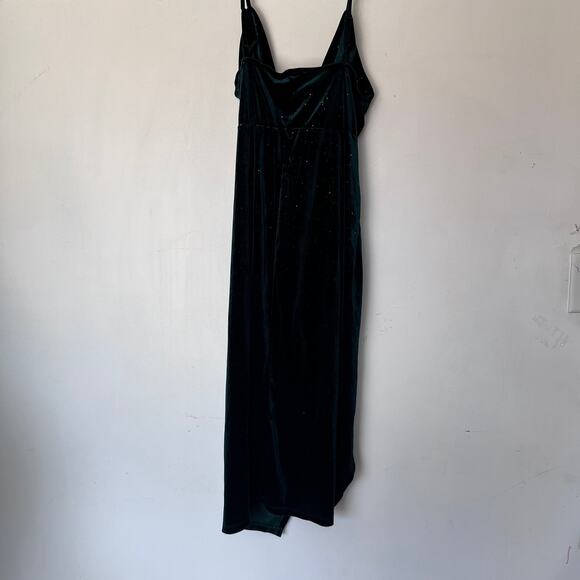 Missufeintl Dress Womens XL Green Sleeveless Glitter Holiday - Picture 6 of 8